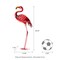 Set of 2 35.25"H Metal Standing Flamingo Garden Statue with Stakes (KD)Metal Thickness: 0.35mm